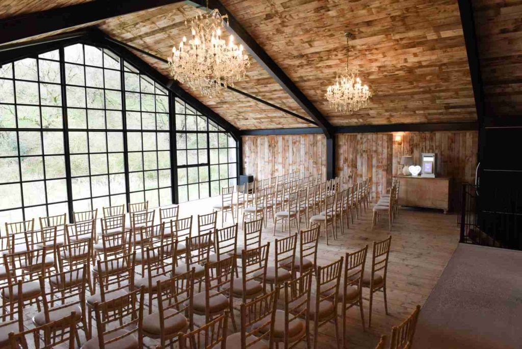 Bride and groom River Lyne Hidden River Cabins